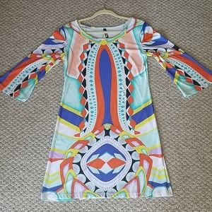 Women's geometric dress size L